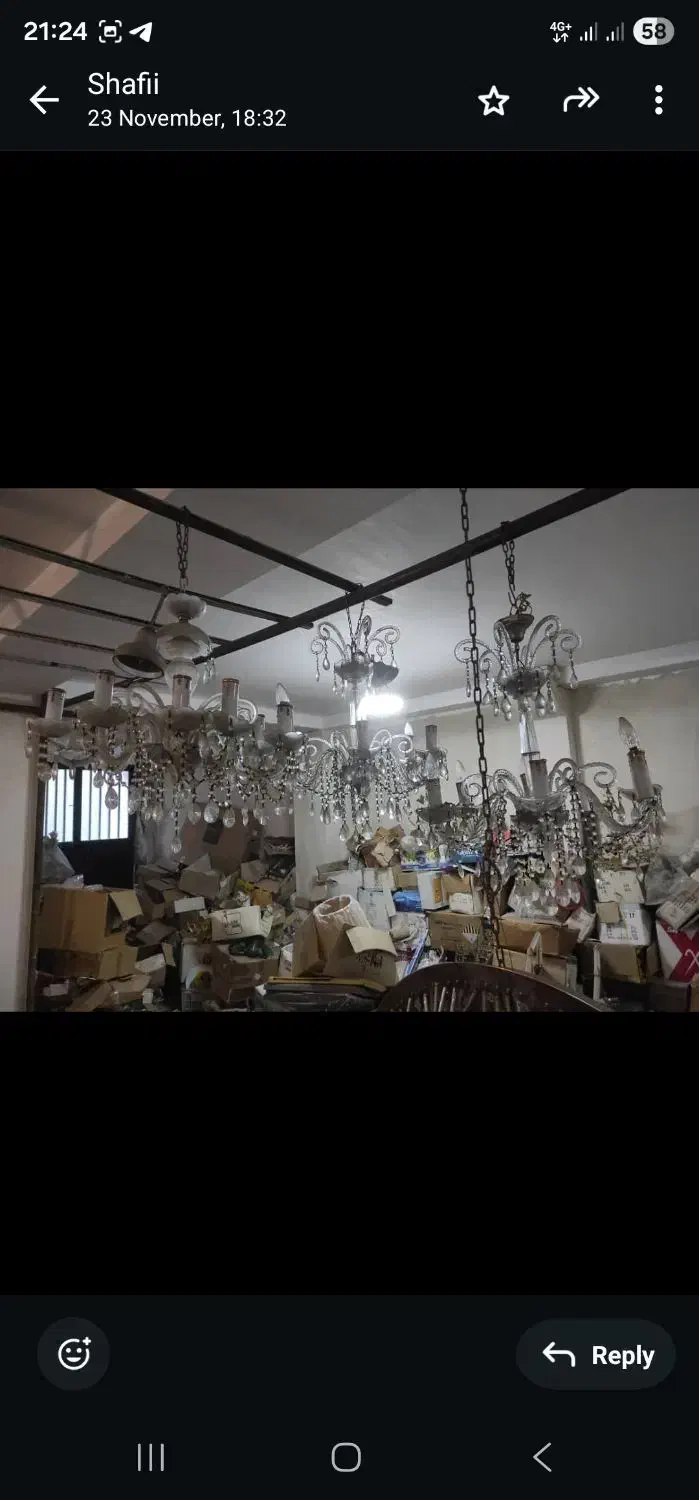 لوستر|لوستر و چراغ آویز|آمل, |دیوار