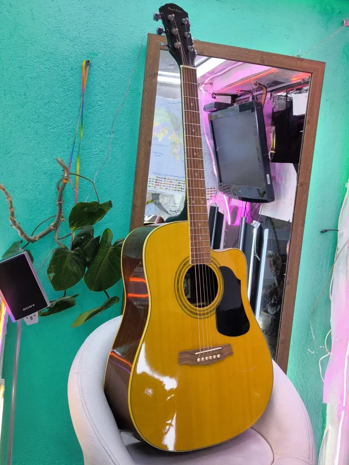 گیتار آگوستیک استیجی|گیتار، بیس، امپلیفایر|ایلام, |دیوار