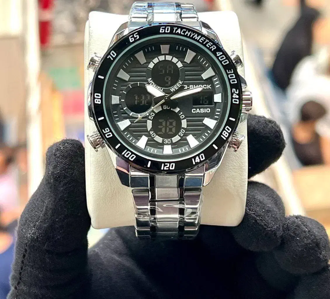 ساعت کاسیو جی شاک دو زمانه موتور ژاپن فلزی Casio|ساعت|اصفهان, قلعه طبره|دیوار