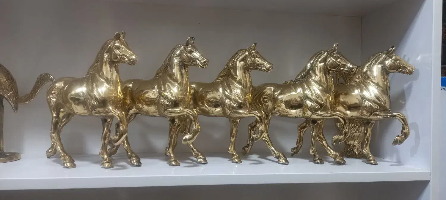 تولید و پخش اسب برنزی پرشی برنجی دکوری کادویی|صنایع دستی و سایر لوازم تزئینی|رباطکریم, شترخوار|دیوار