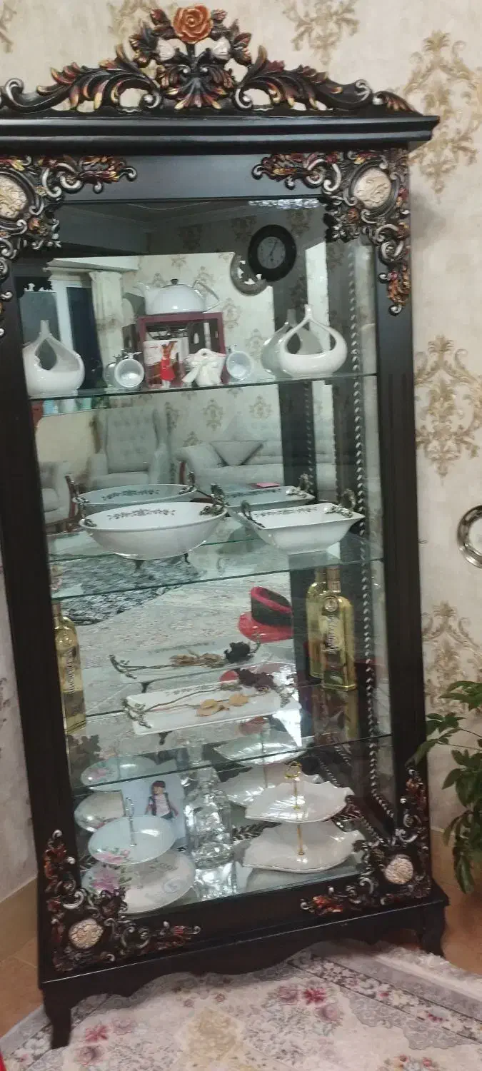 بوفه اصل چوب راش|بوفه، ویترین، کنسول|مهاباد (آذربایجان غربی), |دیوار