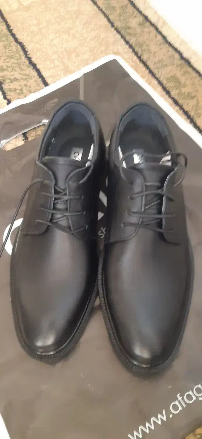 کفش چرم  مردانه آفاق  با زیره PU|کیف، کفش، کمربند|جم, |دیوار