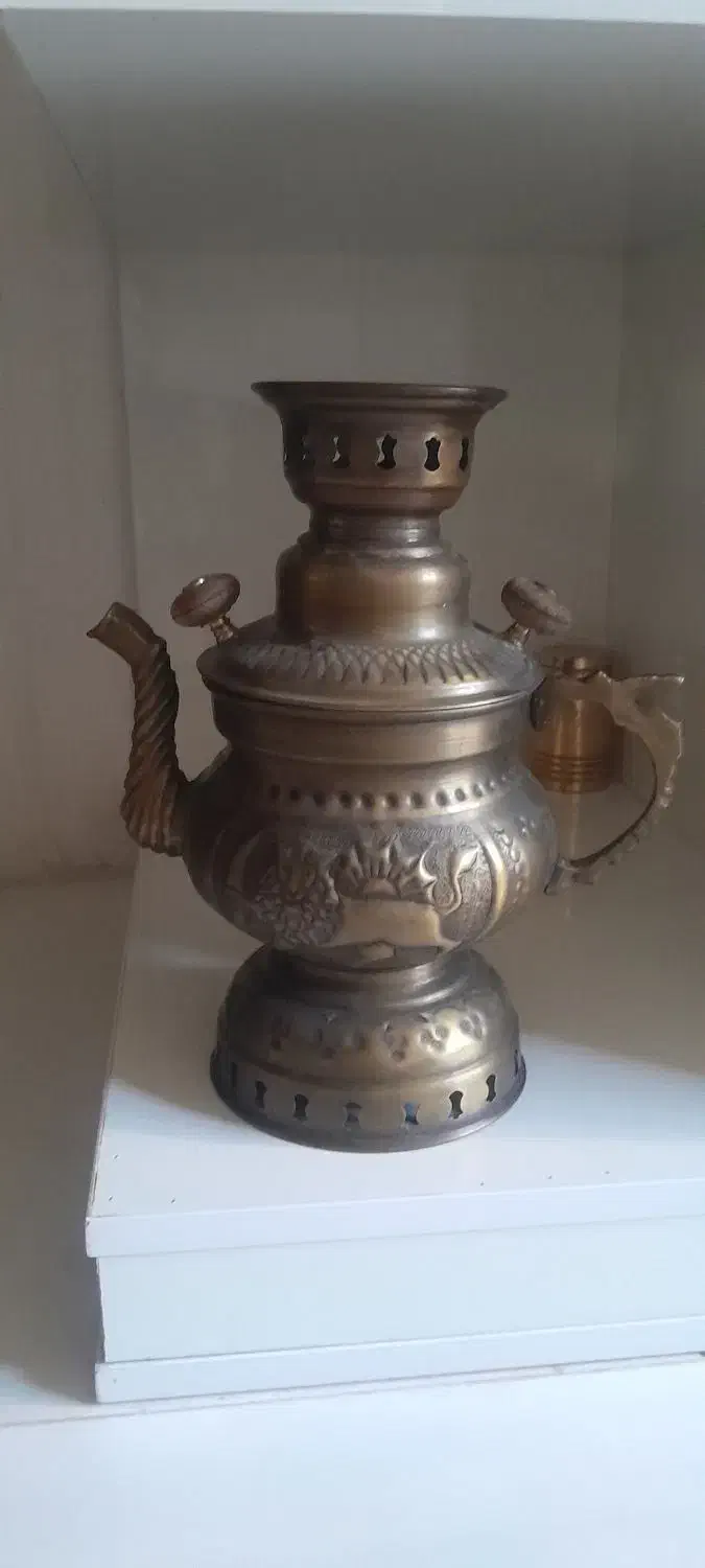 سماور ذغالی برنجی|سماور، چایساز، قهوهساز|رحیمآباد, |دیوار