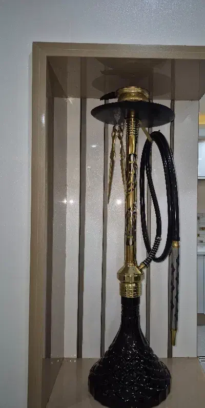 قلیان سوپاپ دارمشکی طلایی همراه با کیف|کلکسیون و سرگرمی|بندر ماهشهر, |دیوار