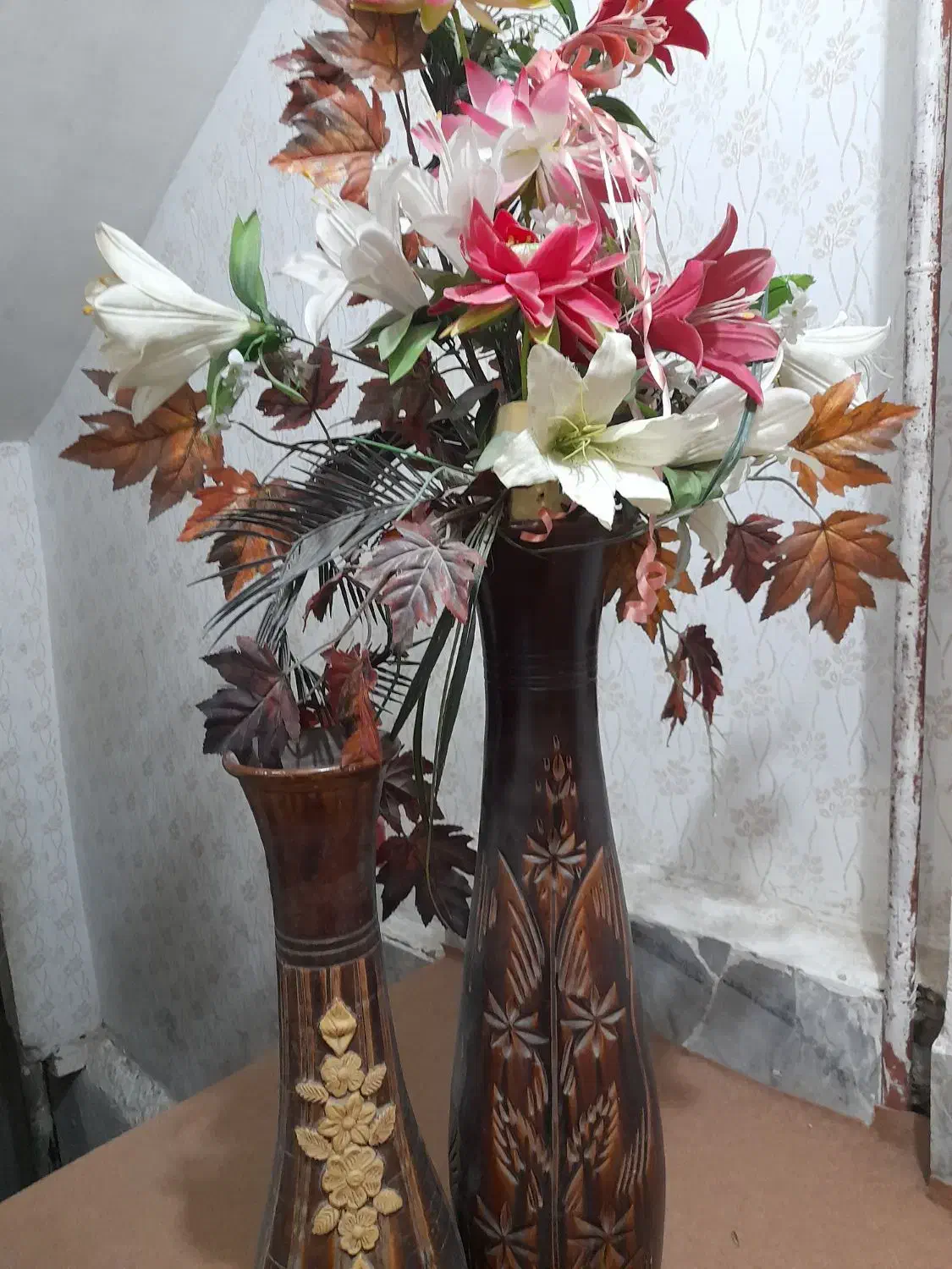 گلدان سفالی|گل و گیاه طبیعی|مشهد, شهرک بهارستان|دیوار