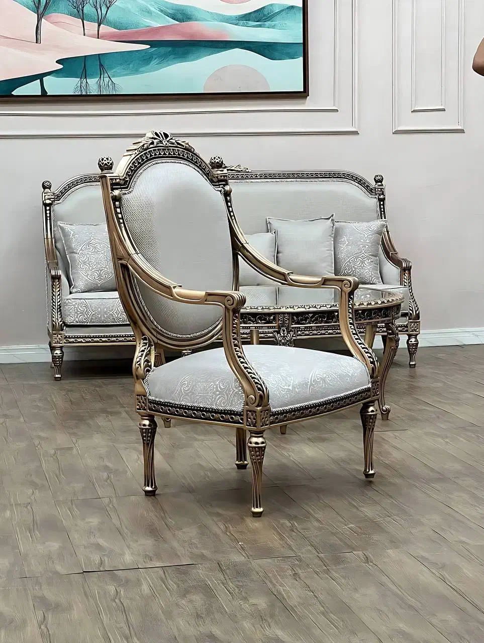 مبل استیل کلاسیک سلطنتی تمام چوب راش کد ۸۰۶|مبلمان خانگی و میز عسلی|چهاردانگه (تهران), |دیوار