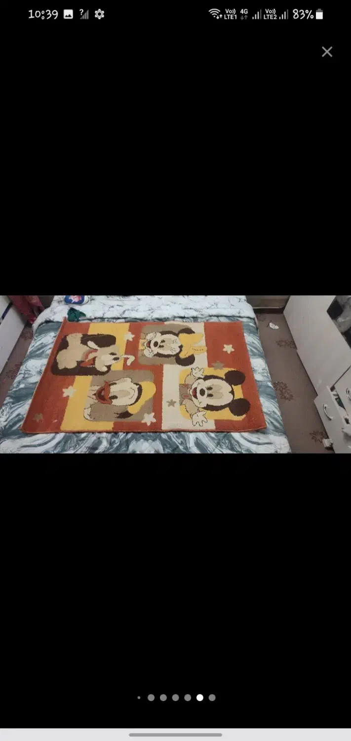 قالیچه فانتزی میکی موس|فرش|مشهد, حیدرآباد|دیوار