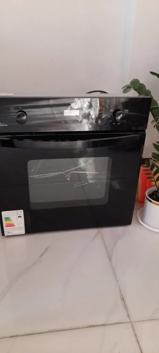 فر توکار با کار کرد گاز و برق نمای فر شیشه مشکی|اجاق گاز و لوازم برقی پختوپز|باقرشهر, |دیوار