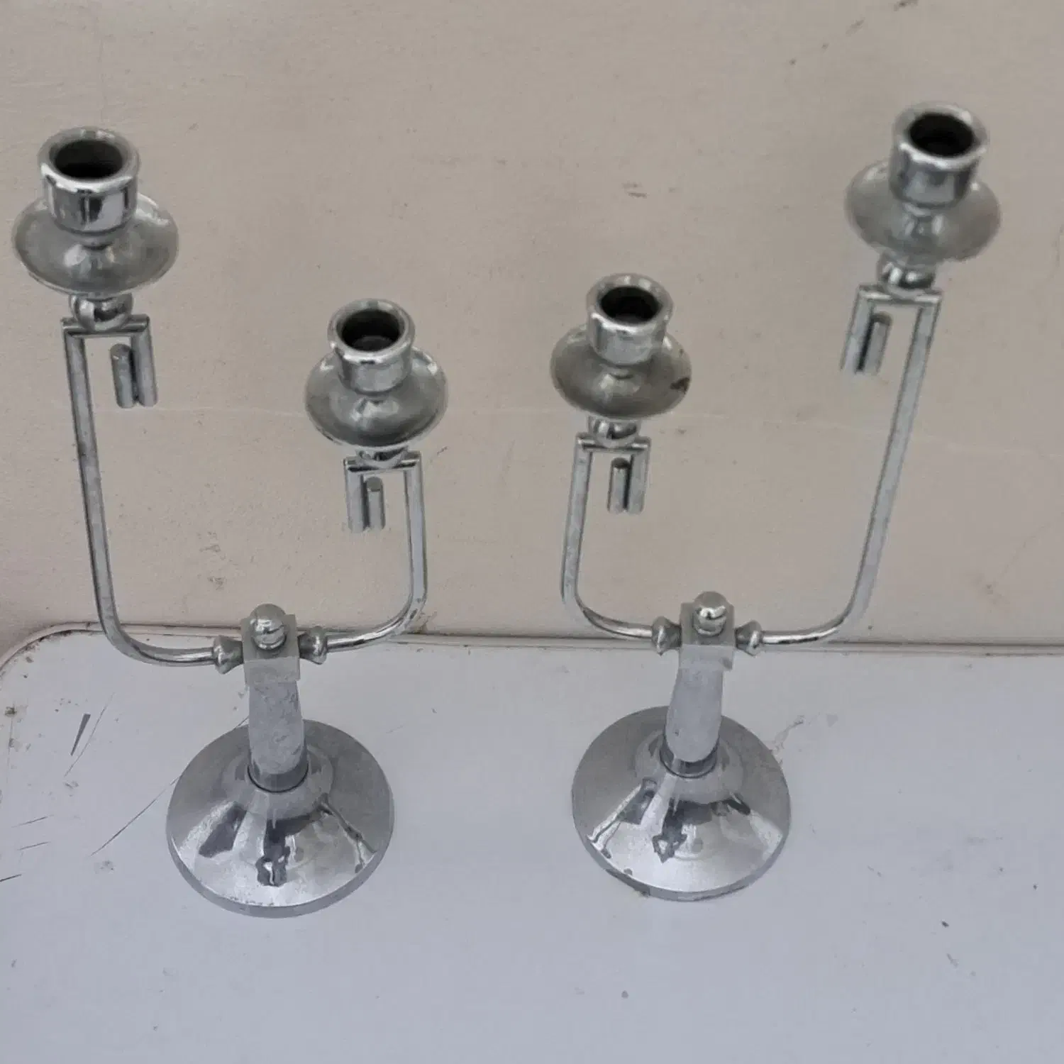 یک جفت جاشمعی تیتانیوم|مجسمه، تندیس، ماکت|رشت, بازار|دیوار