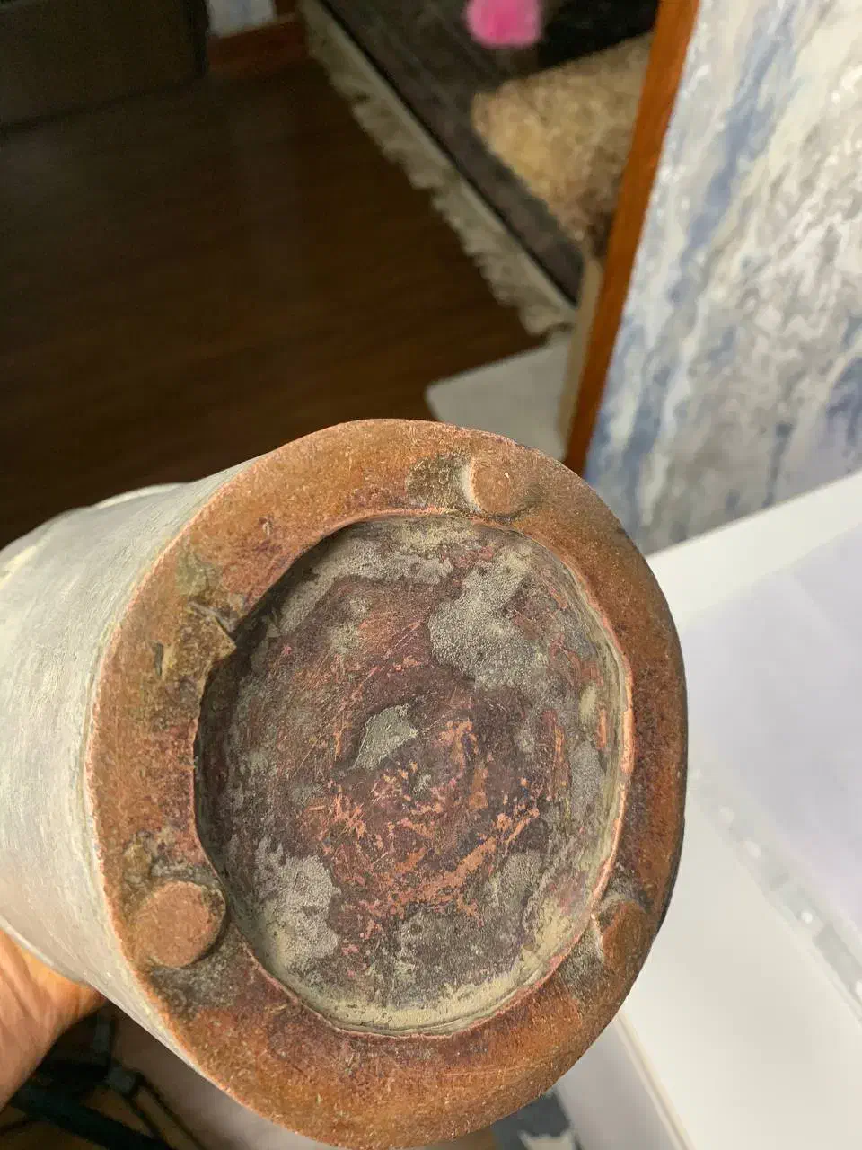 آفتابه مسی قدیمی کلکسیونی|کلکسیون اشیاء عتیقه|اندیشه, شهرک صدف|دیوار