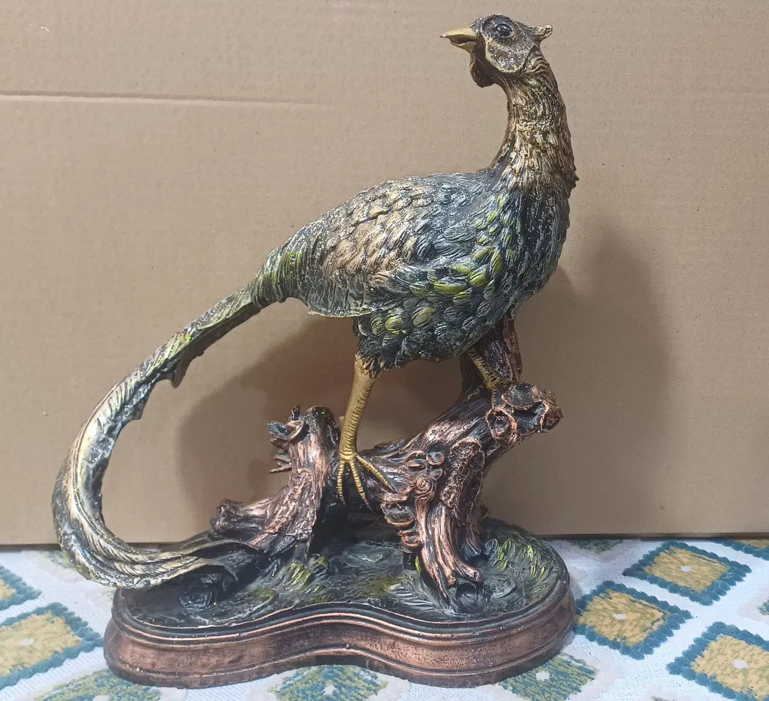 دکوری پلی استر طاووس زیبا|مجسمه، تندیس، ماکت|بروجرد, |دیوار