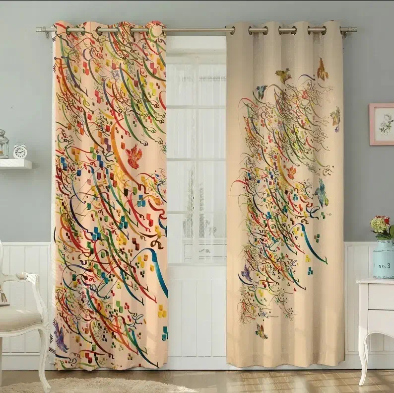 پرده پانچی دوتکه، هازان|پرده، رانر، رومیزی|خرم‌آباد, |دیوار