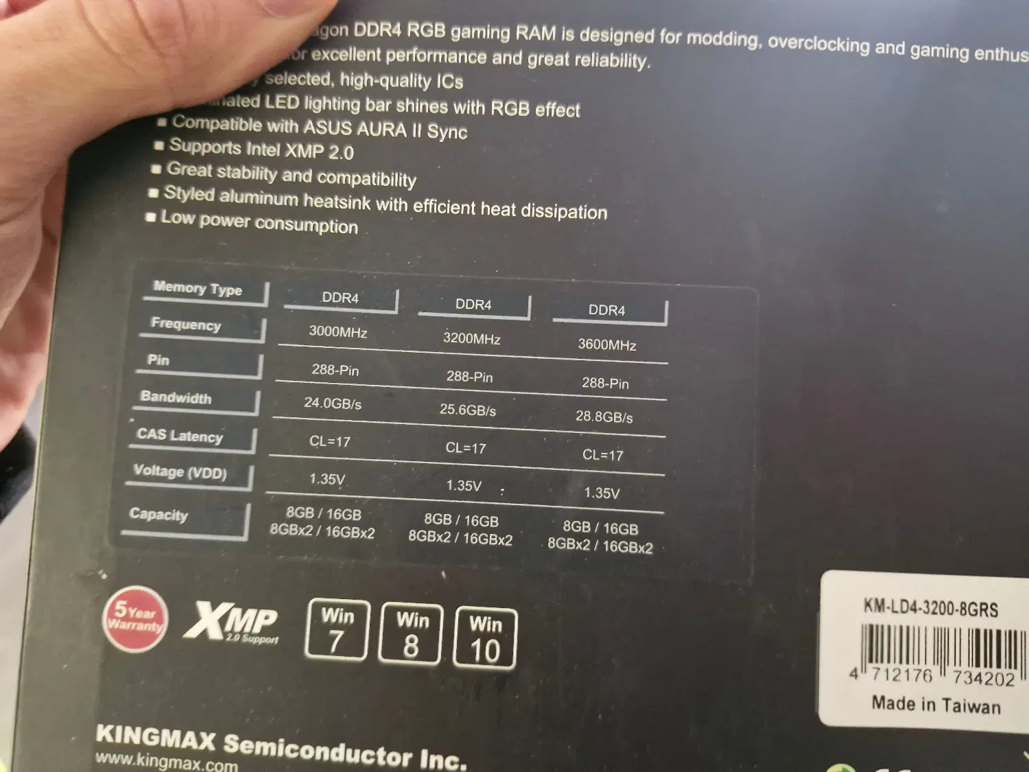 Ram 8g ddr4 3200 cl17 kingmax Zeus dragon rgb|قطعات و لوازم جانبی رایانه|کرج, گوهردشت|دیوار