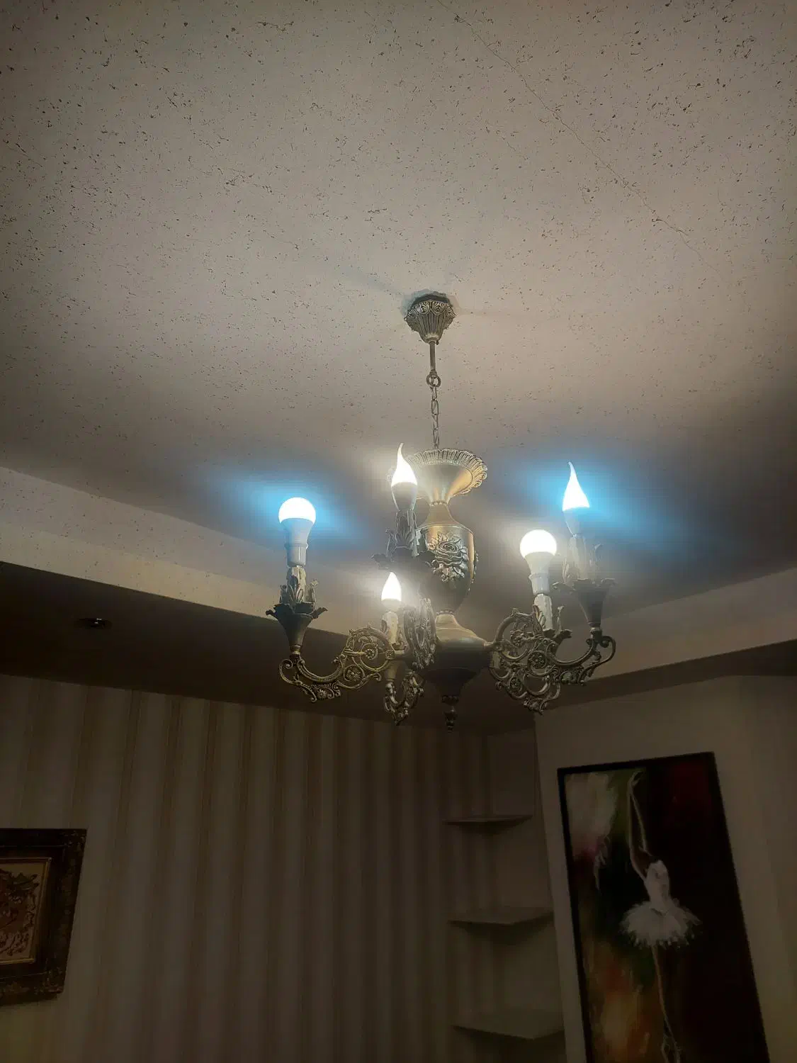 لوستر برنزی|لوستر و چراغ آویز|ارومیه, |دیوار