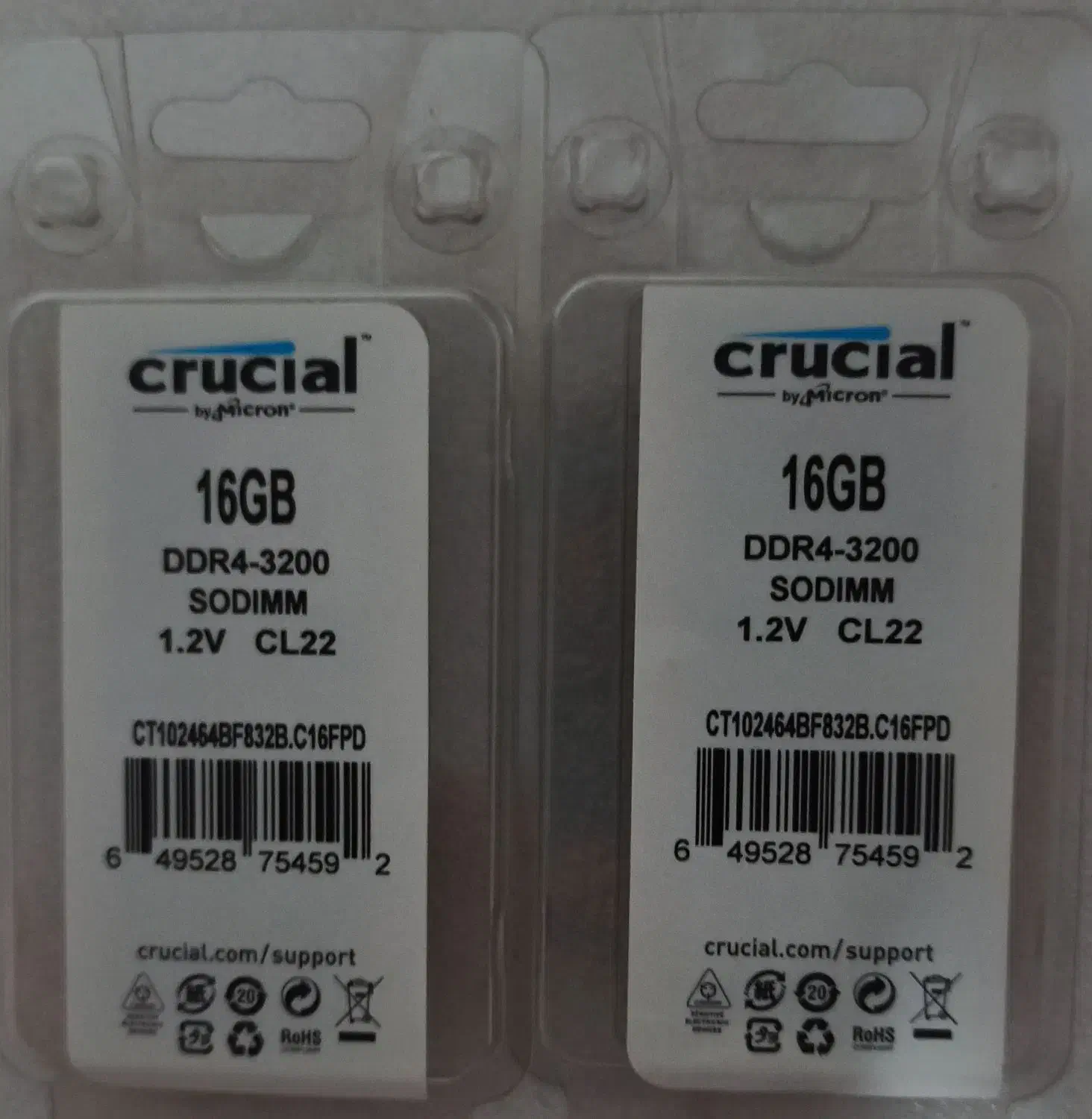 Crucial 16 dd4 3200 CL22  SODIMM|قطعات و لوازم جانبی رایانه|فولادشهر, C4|دیوار