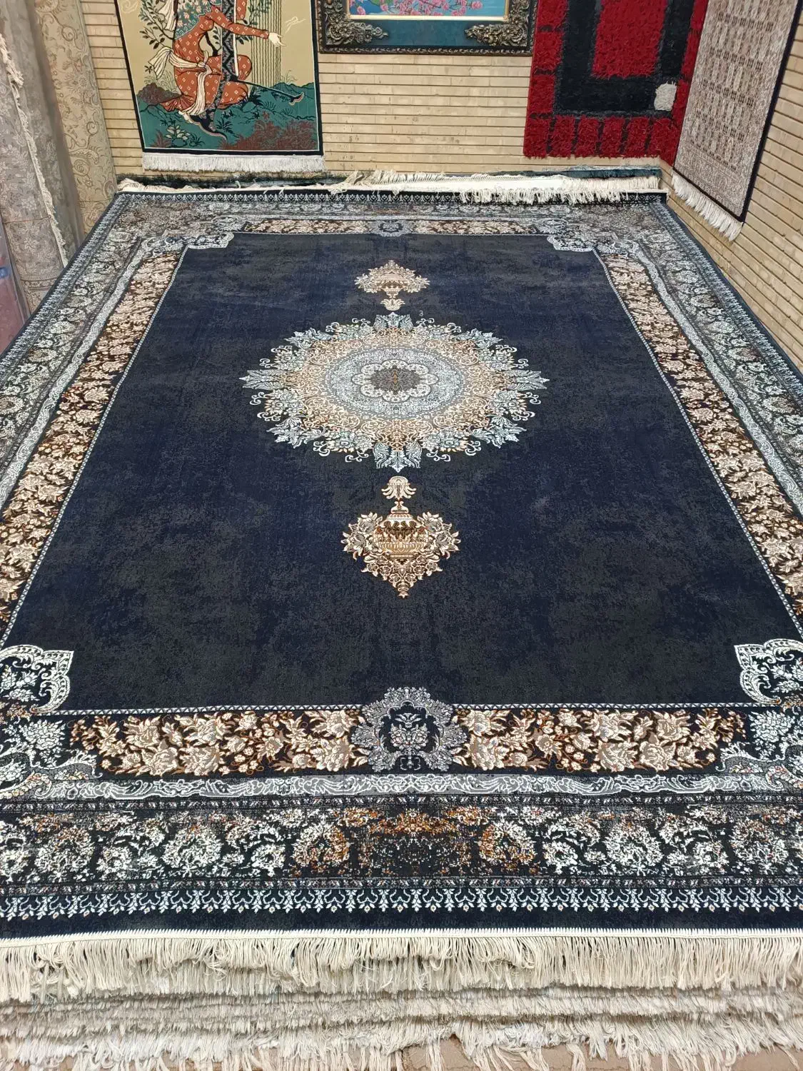 سرمه ای پتینه جفت ۱۲ متری سنگین وزن پرگوشت|فرش|مشهد, شهید مطهری|دیوار