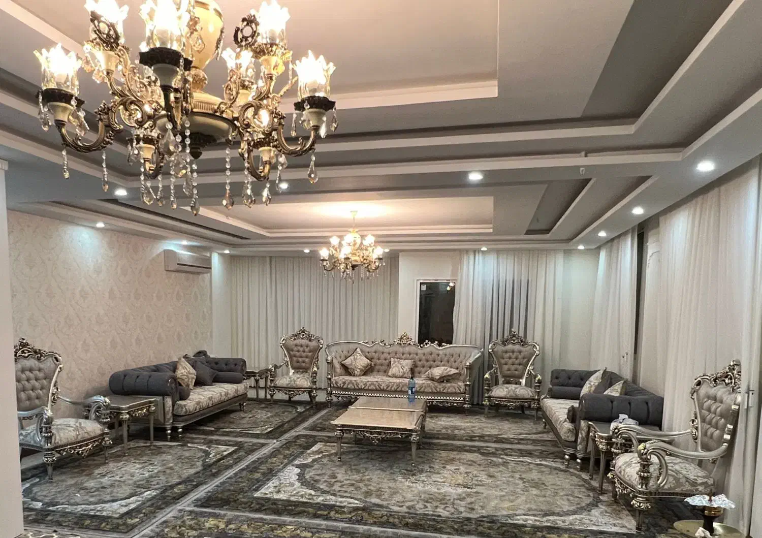 مبلمان ۱۴نفره استیل و چستر ست|مبلمان خانگی و میز عسلی|چابهار, |دیوار
