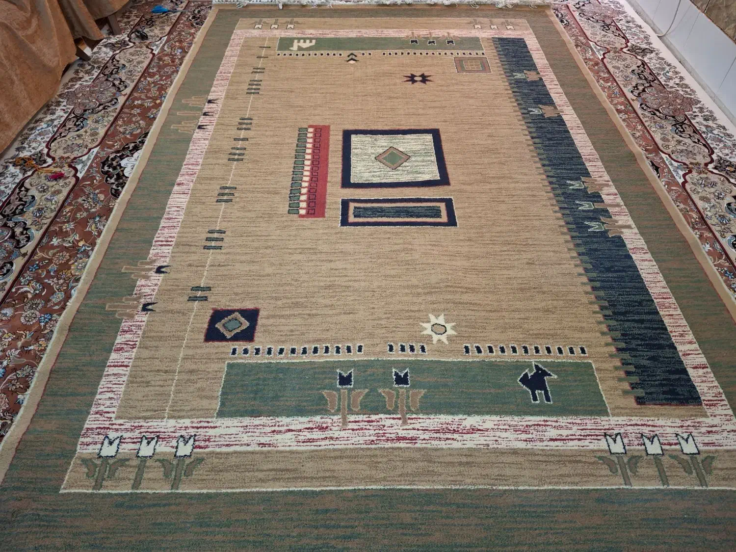 فرش|فرش|مسجد سلیمان, |دیوار