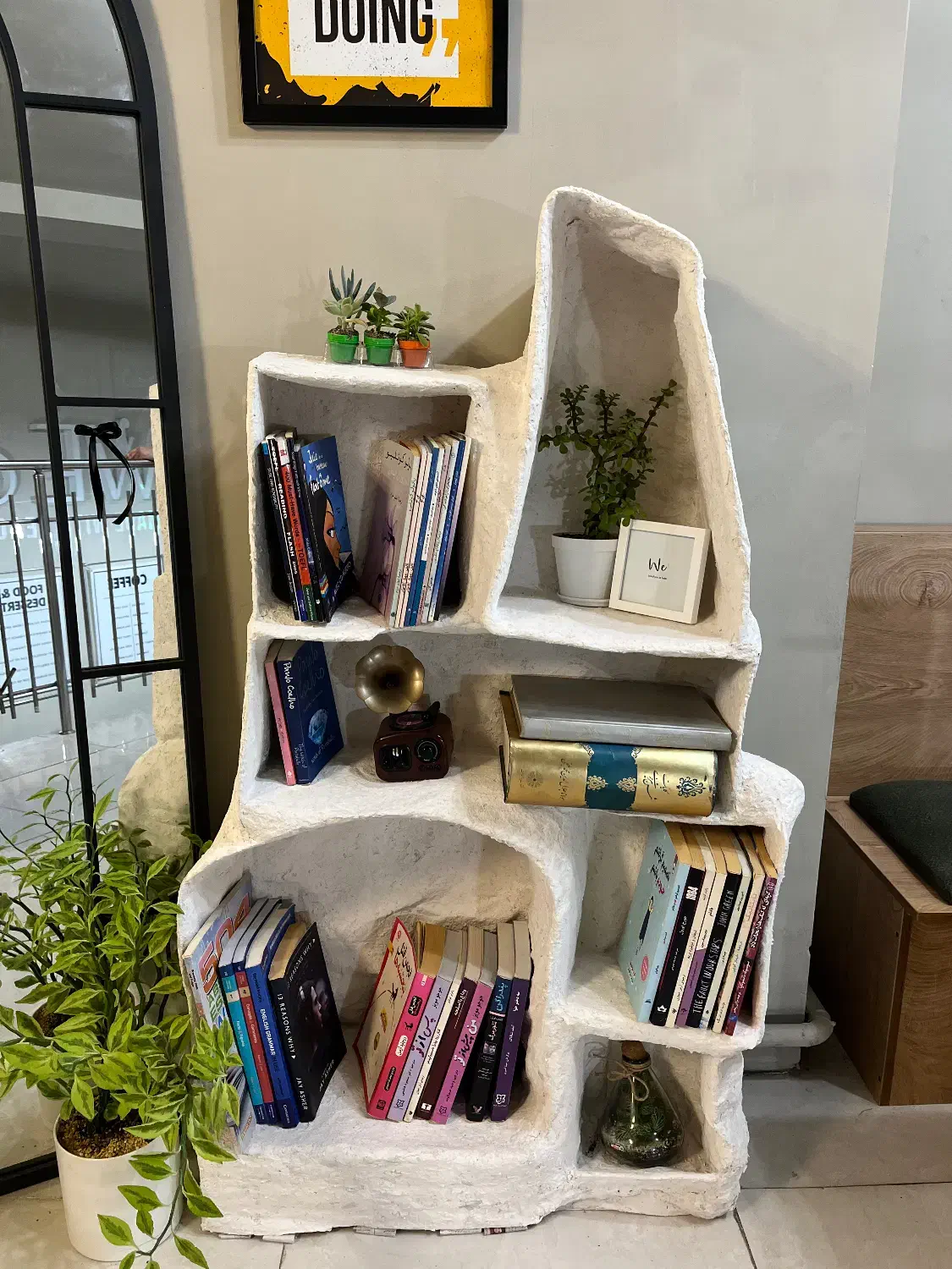 کتابخونه مینیمال پاپیه ماشه|کتابخانه، شلف، قفسه‌های دیواری|اردبیل, |دیوار