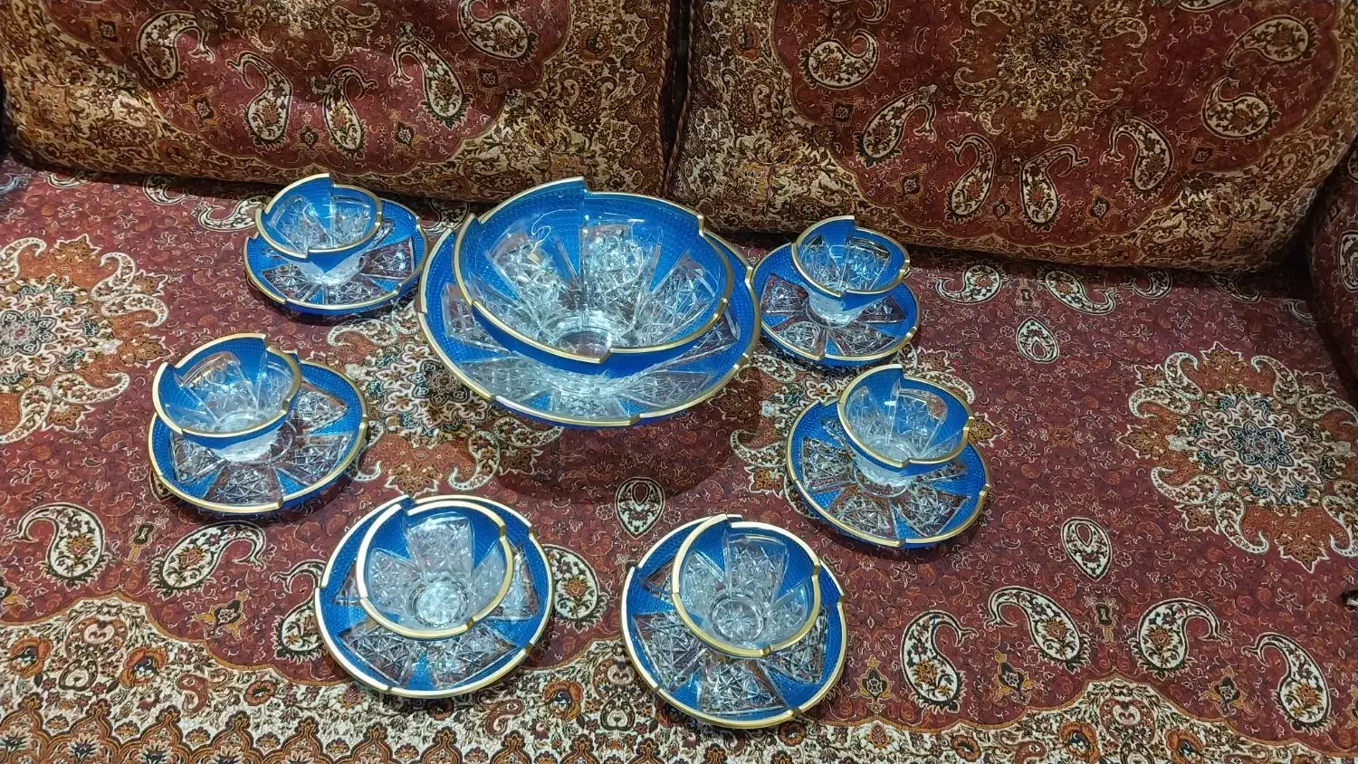 سرویس کریستال والتر فنجان قمقمه سینی ظروف ظرف|ظروف سرو و پذیرایی|کرج, اتحاد|دیوار