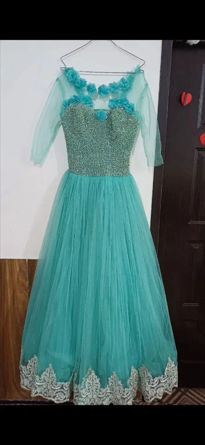 لباس سبز آبی مناسب جشن و عروسی|لباس|کازرون, |دیوار