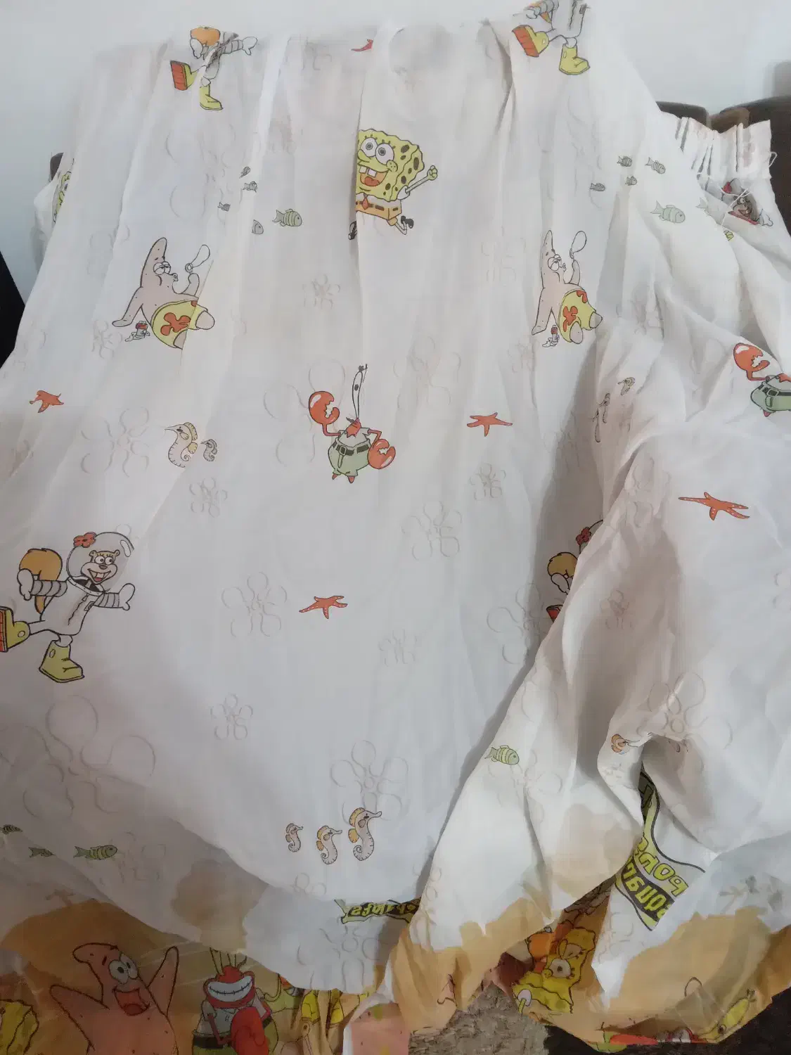 دوعدد پرده اتاق کودک|پرده، رانر، رومیزی|لاهیجان, بازکیاگوراب|دیوار