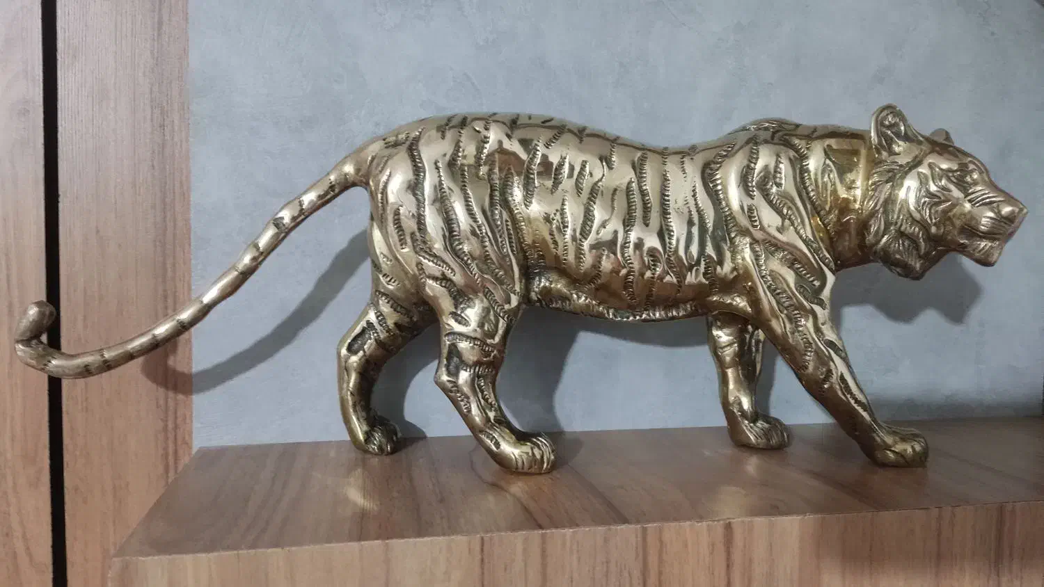 مجسمه ببر برنزی|مجسمه، تندیس، ماکت|سنندج, |دیوار