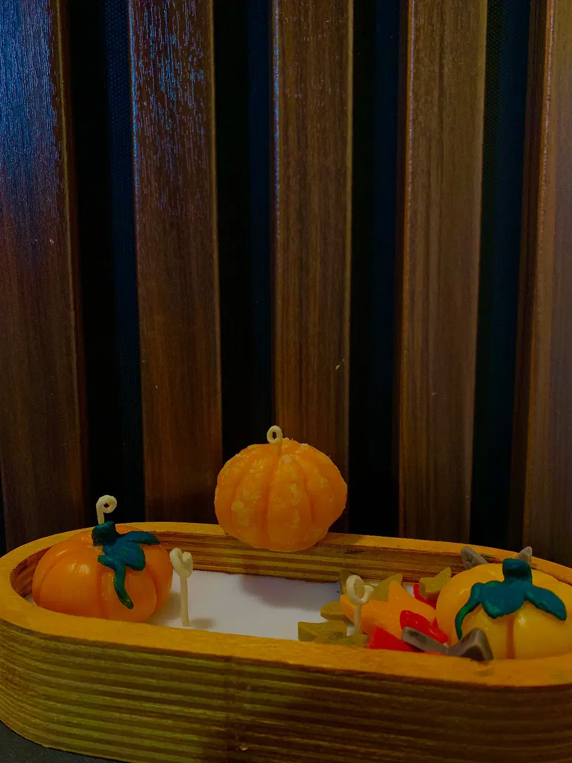 شمع پاییزی کدو و نارنگی و قالبی|صنایع دستی و سایر لوازم تزئینی|رشت, منظریه|دیوار