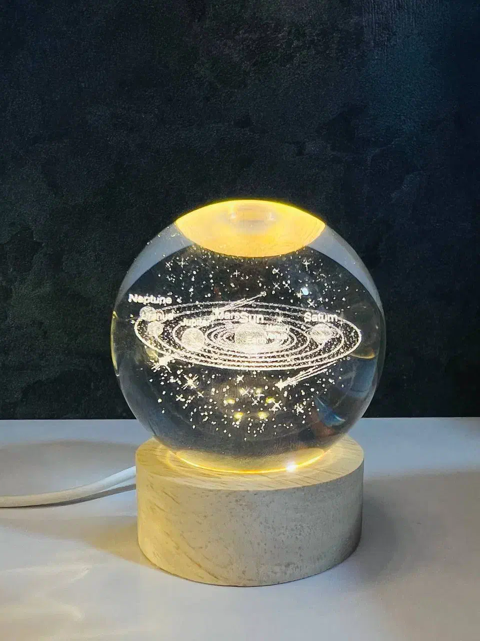 گوی کریستال دکوری و شب خواب جدید کریستالی|چراغ خواب و آباژور|شیراز, گود عربان|دیوار