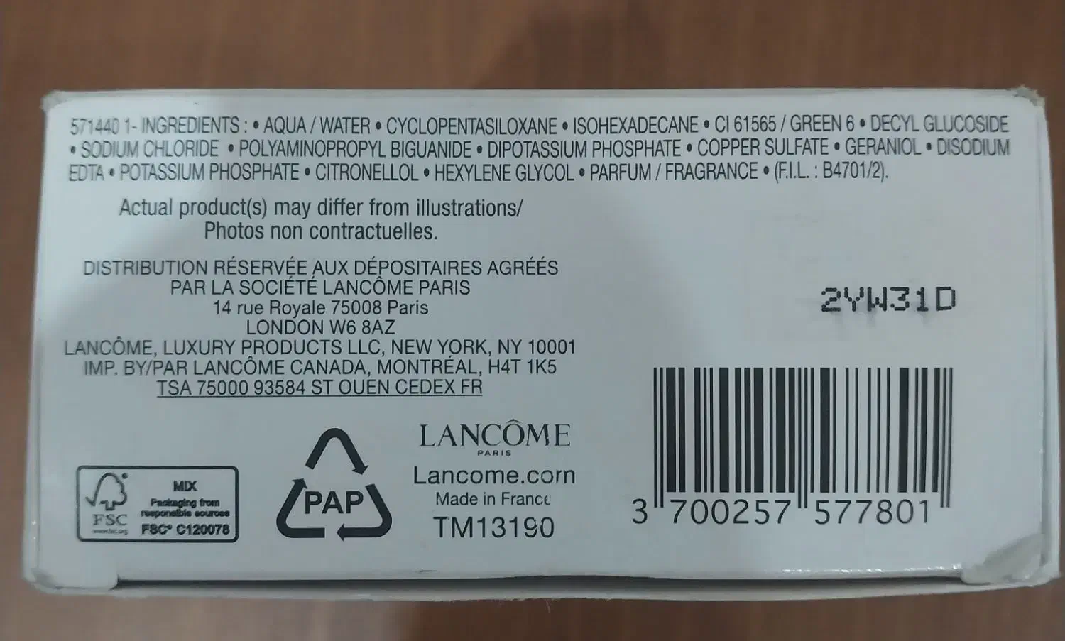 پاک کننده ی آرایش چشم دو فاز لانکوم LANCOME|آرایشی، بهداشتی، درمانی|تهران, نظام‌آباد|دیوار