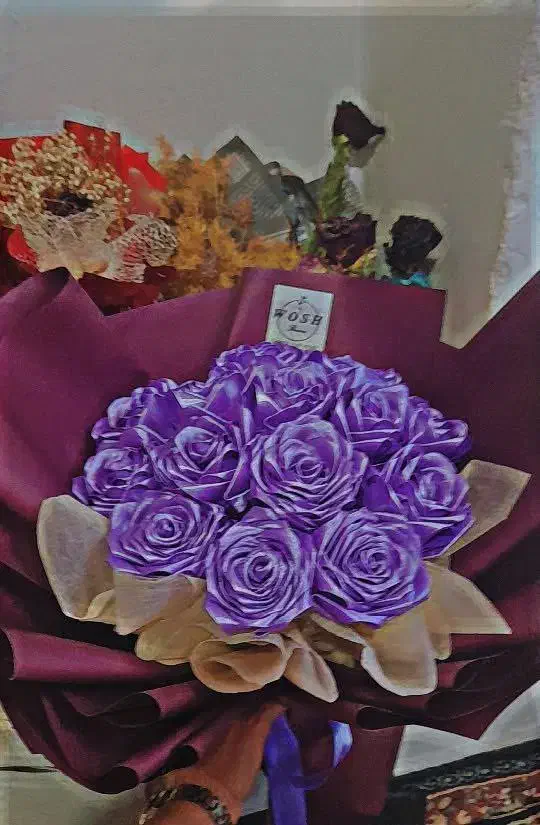 گل رز ربانی جاودانه هدیه ای خاص و شیک|گل مصنوعی|نهاوند, |دیوار