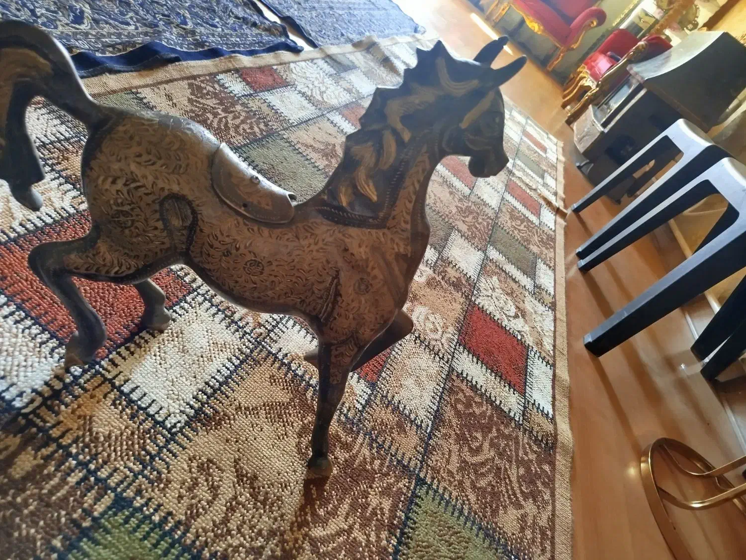 اسب برنز سیاه قلم 3میلیون پاش شکسته|مجسمه، تندیس، ماکت|تبریز, |دیوار