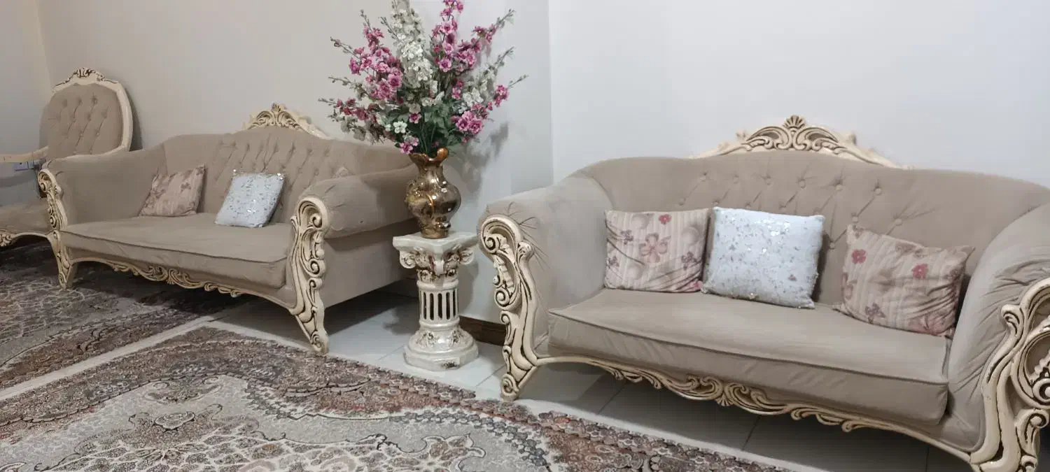 مبلمان شش نفره|مبلمان خانگی و میز عسلی|نسیم‌شهر, |دیوار