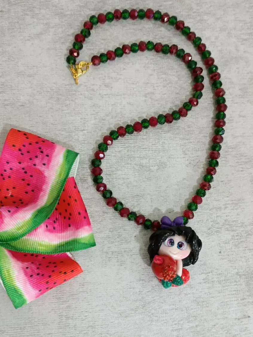 گردنبند مهره کریستالی و پلاک خمیری یلدایی|بدلیجات|اهواز, فاز ۲ پادادشهر|دیوار