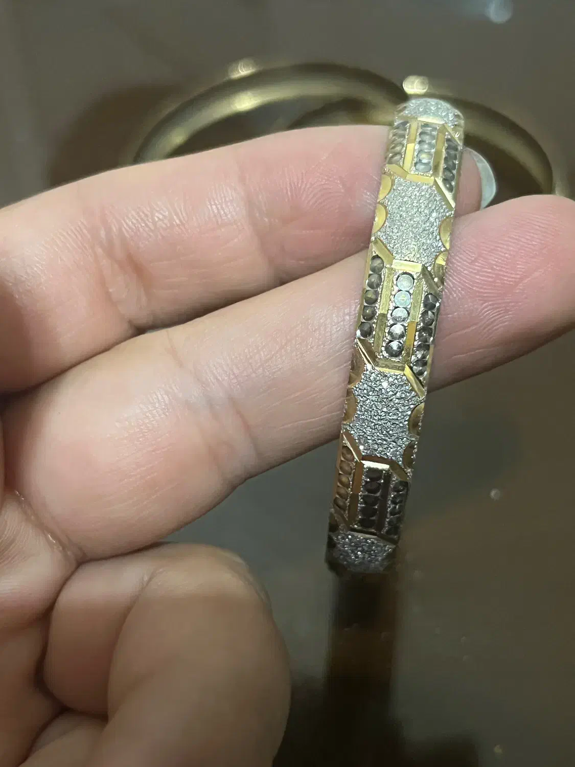 النگو دو رنگ طلا|جواهرات|اراک, |دیوار