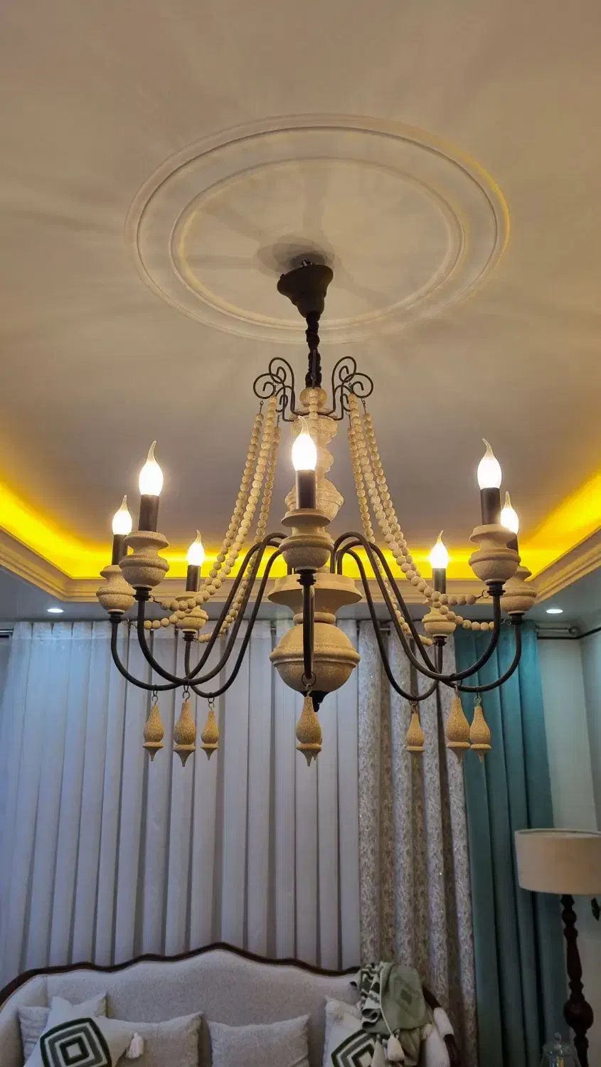 لوستر ۸ شاخه مدل روستیک|لوستر و چراغ آویز|تهران, خزانه|دیوار