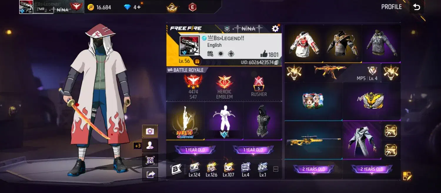 اکانت فری فایر|کنسول، بازی ویدئویی و آنلاین|بایک, |دیوار