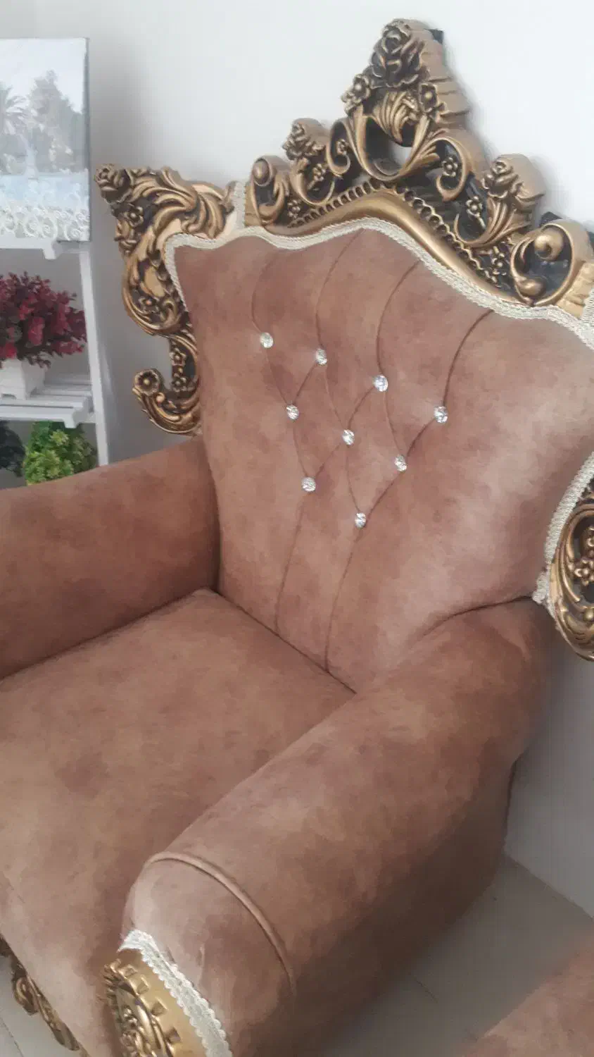 مبل ۷نفره سلطنتی درحدنو با پارچه مسکو|مبلمان خانگی و میز عسلی|بندر ماهشهر, |دیوار