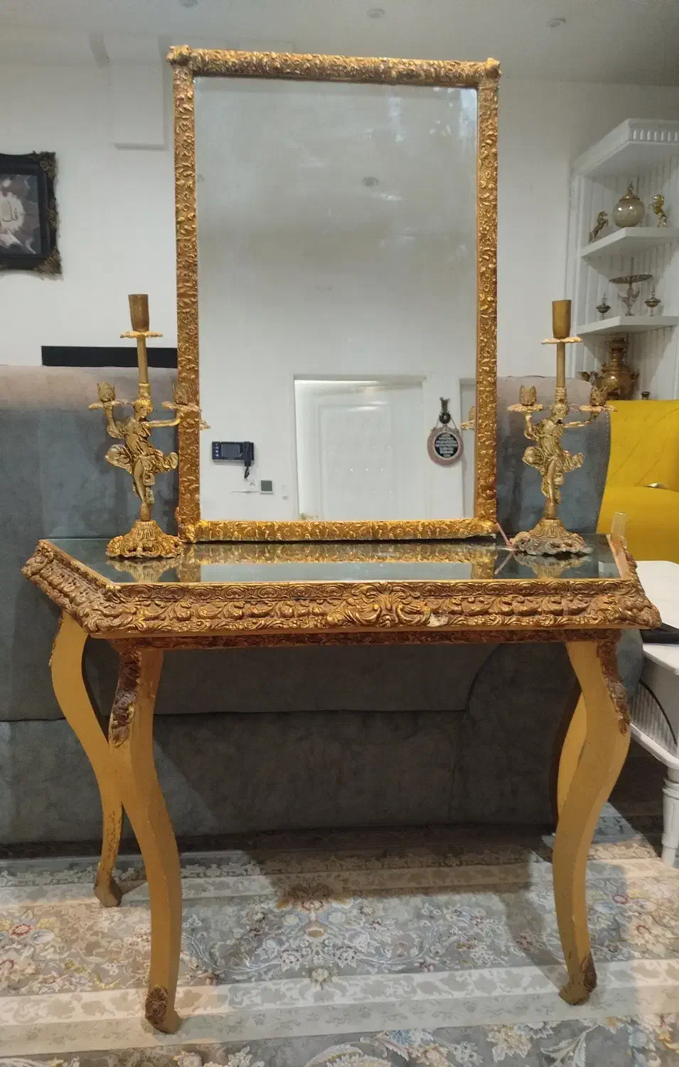 آینه شمعدان|آینه|بردسکن, |دیوار