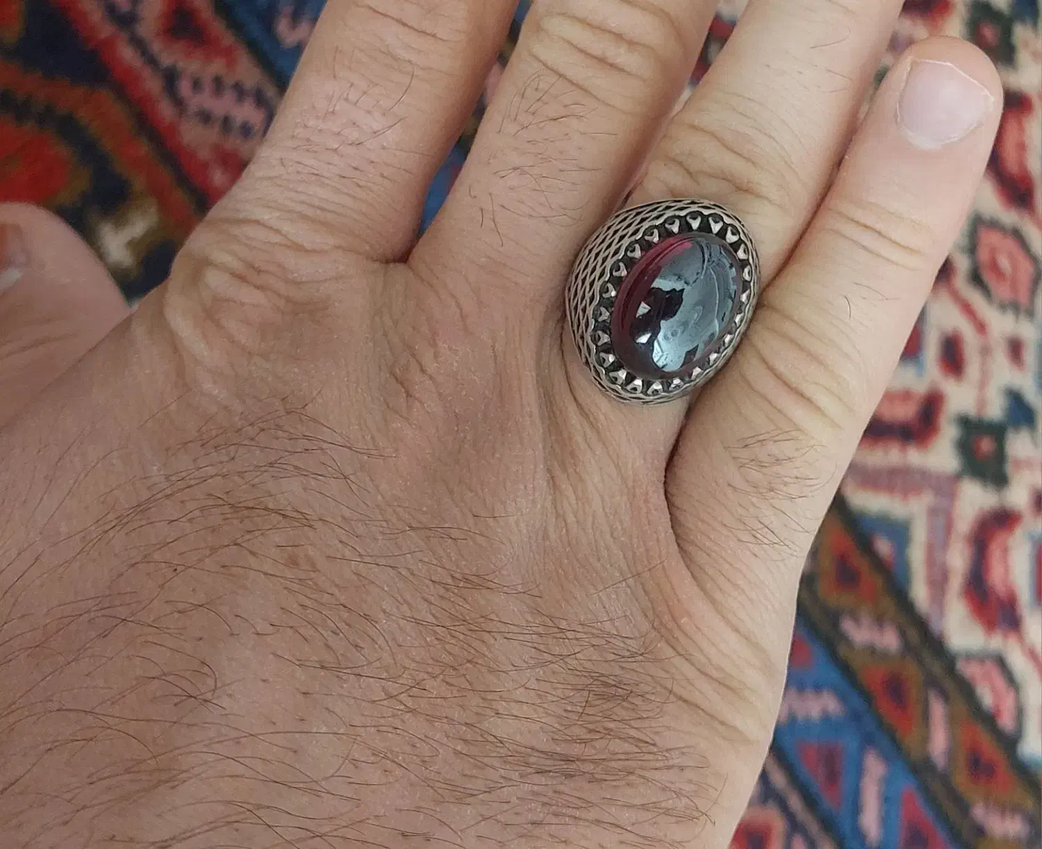 انگشتر های نقره با نگین های ناب|جواهرات|مشگین شهر, |دیوار