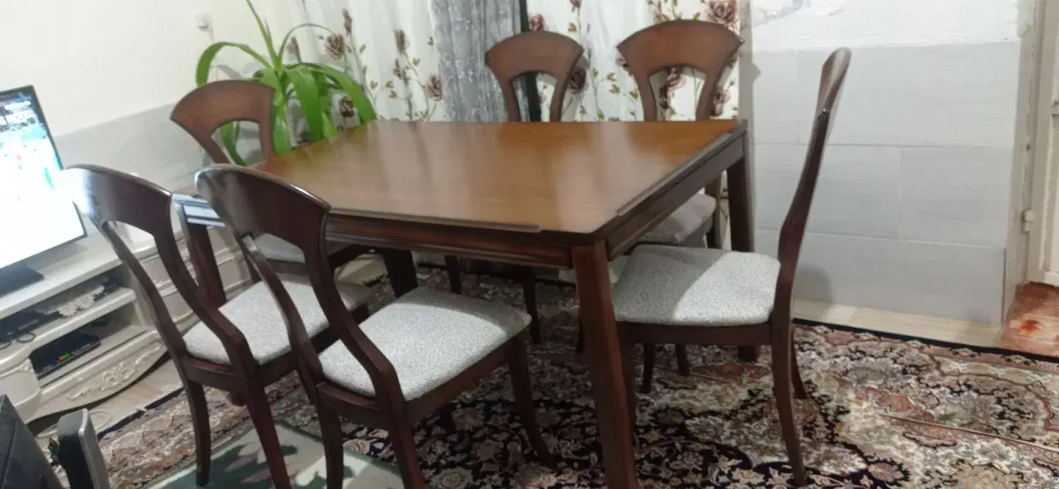 میز و صندلی نهارخوری ۶نفره درحدنو نو نوچوب گردو|میز و صندلی غذاخوری|شیراز, شهرک مهدیآباد|دیوار