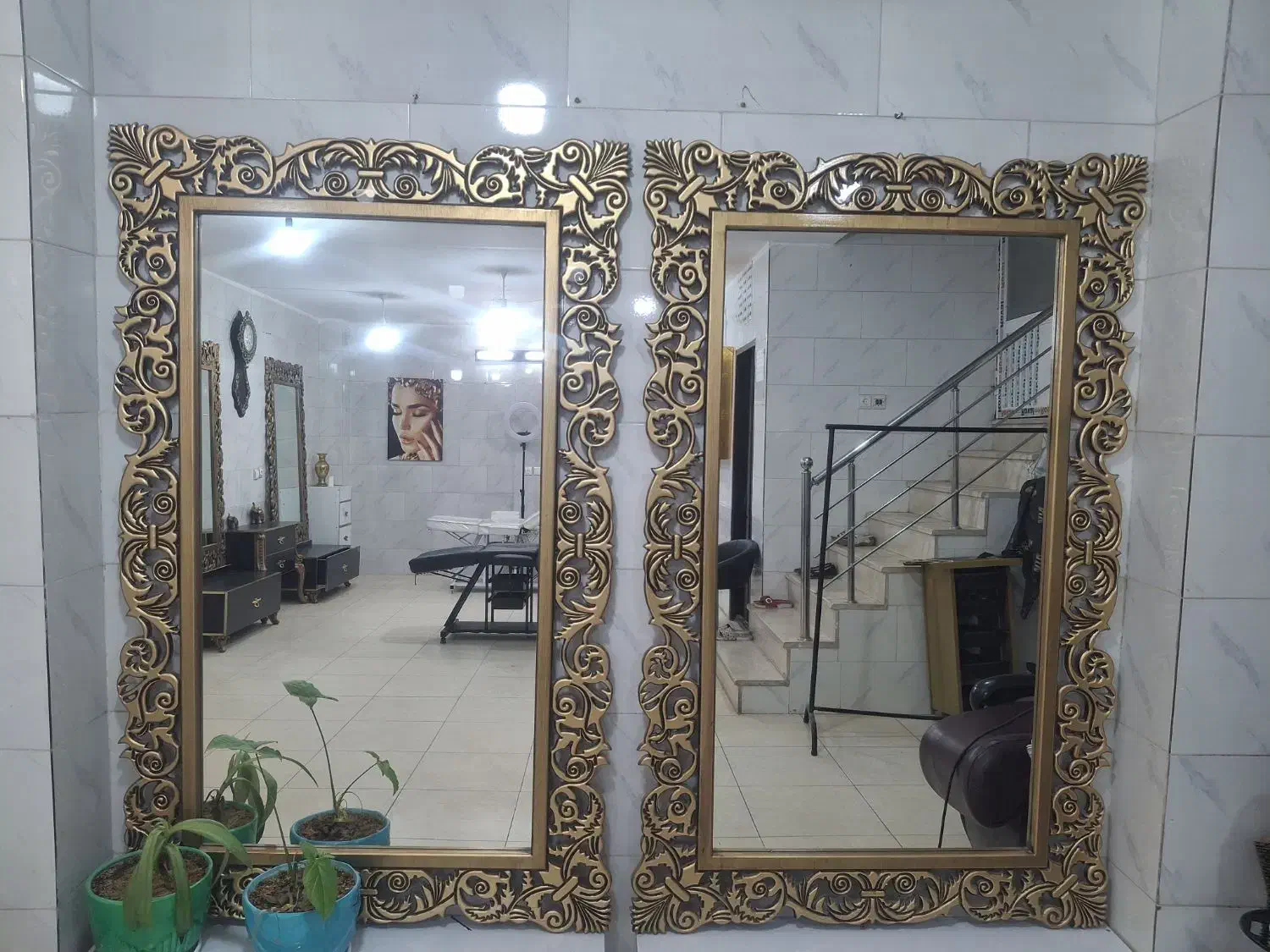 آینه ودکور ارایشگاه|آرایشگاه و سالنهای زیبایی|برخوار, |دیوار