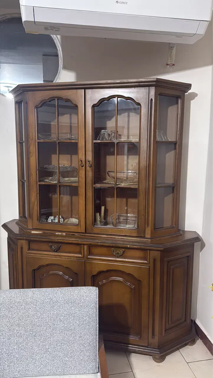 بوفه چوبی دو تکه|بوفه، ویترین، کنسول|ساری, |دیوار