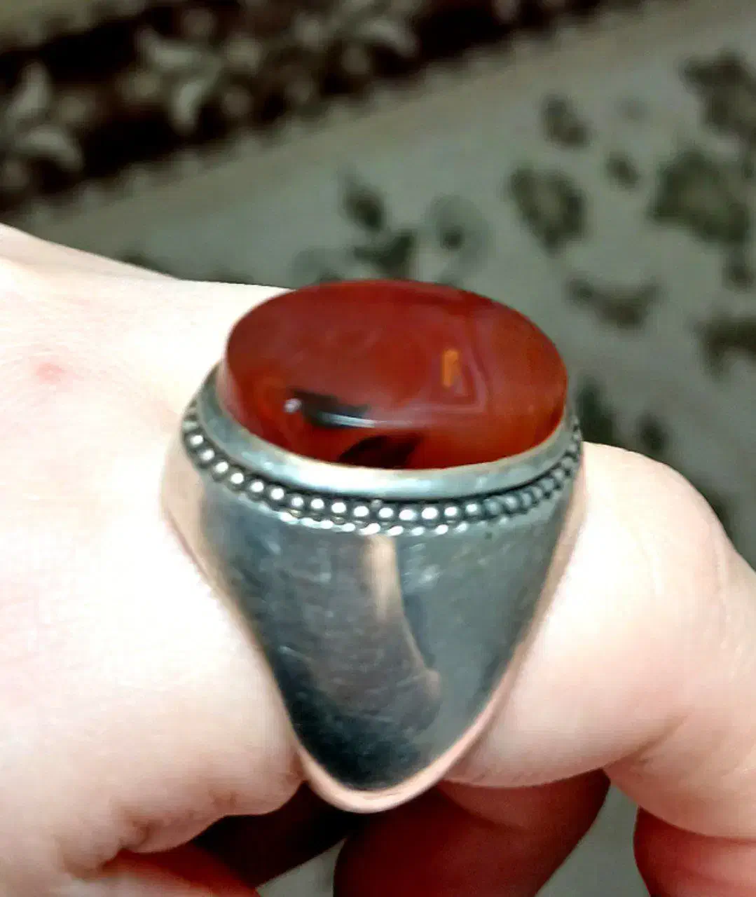 انگشترعقیق سرخ یمنی بشرط یمنی|جواهرات|مراغه, |دیوار