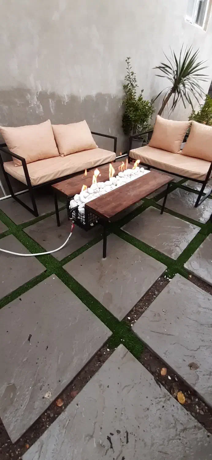 آتش دان و مبل راحتی کلاسیک|مبلمان خانگی و میز عسلی|خمام, |دیوار