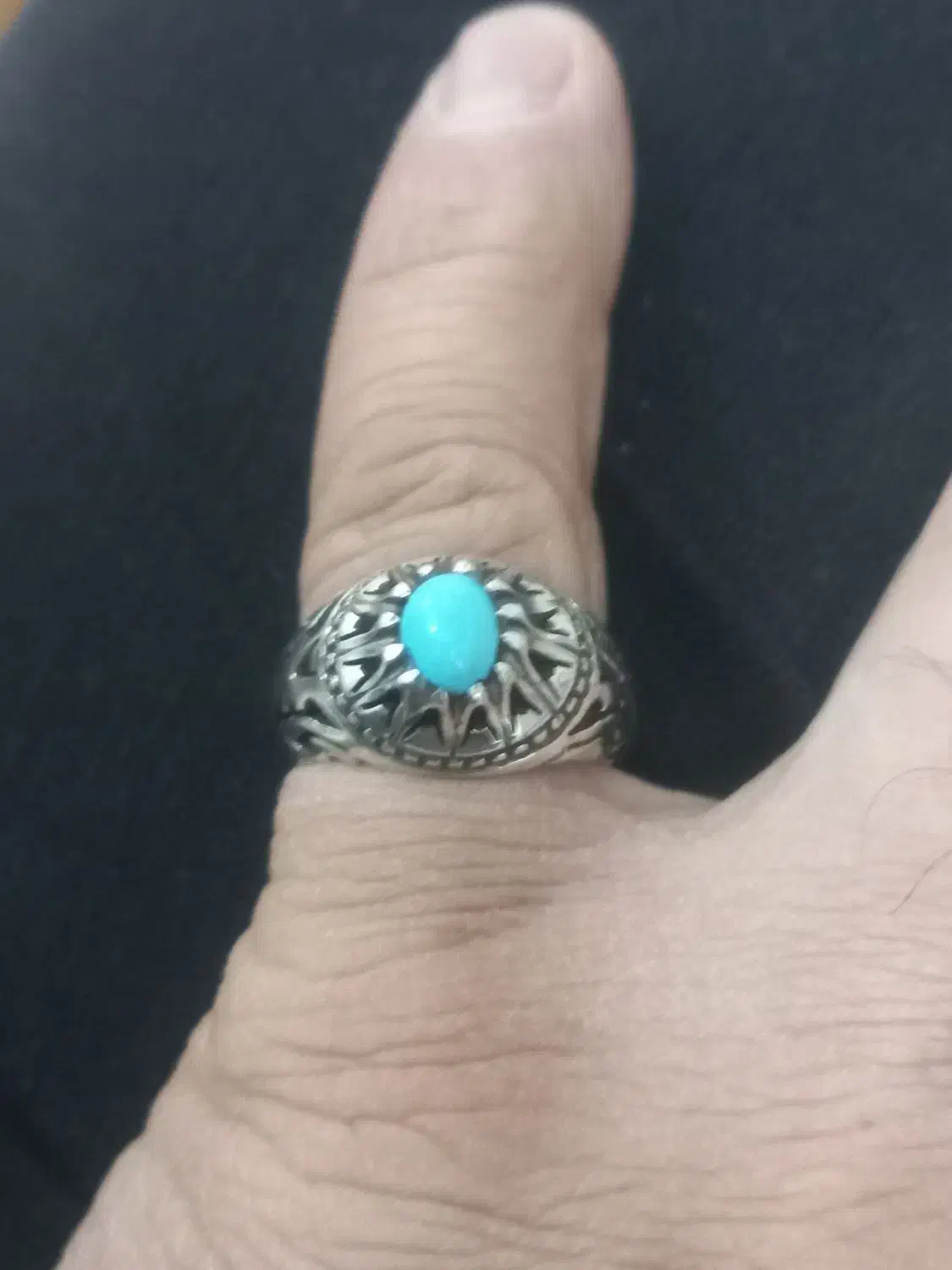 انگشتر فیروزه نیشابور راف سنگ اوپال بلوفایر .زبرجد|جواهرات|تهران, دولاب|دیوار