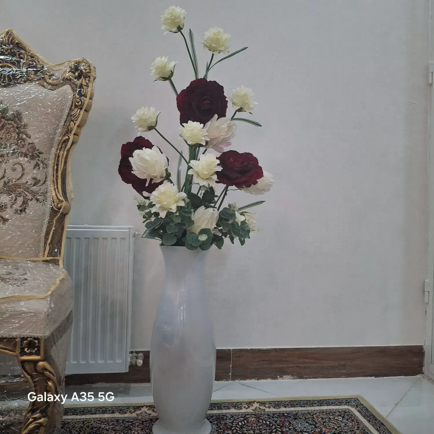 گل مصنوعی با گلدان|گل مصنوعی|زبرخان, |دیوار