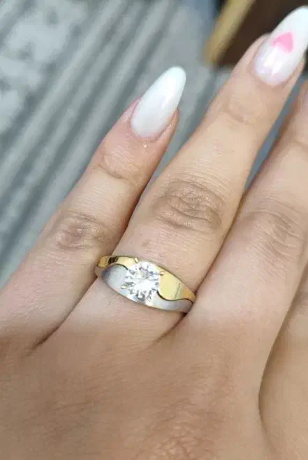 طلا زنجیر و انگشتر تک نگین|جواهرات|شیراز, دارالرحمه|دیوار