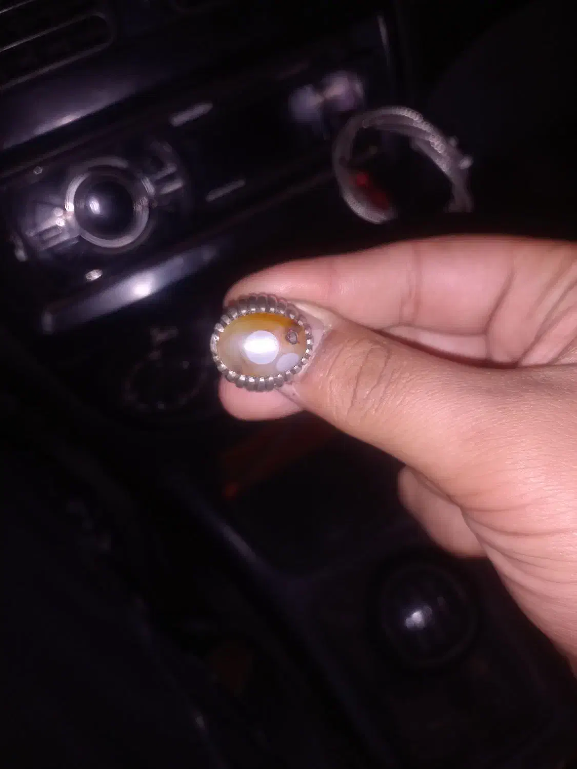 انگشتر نقره دست ساز و سنگ|کلکسیون اشیاء عتیقه|قم, دروازه ری|دیوار