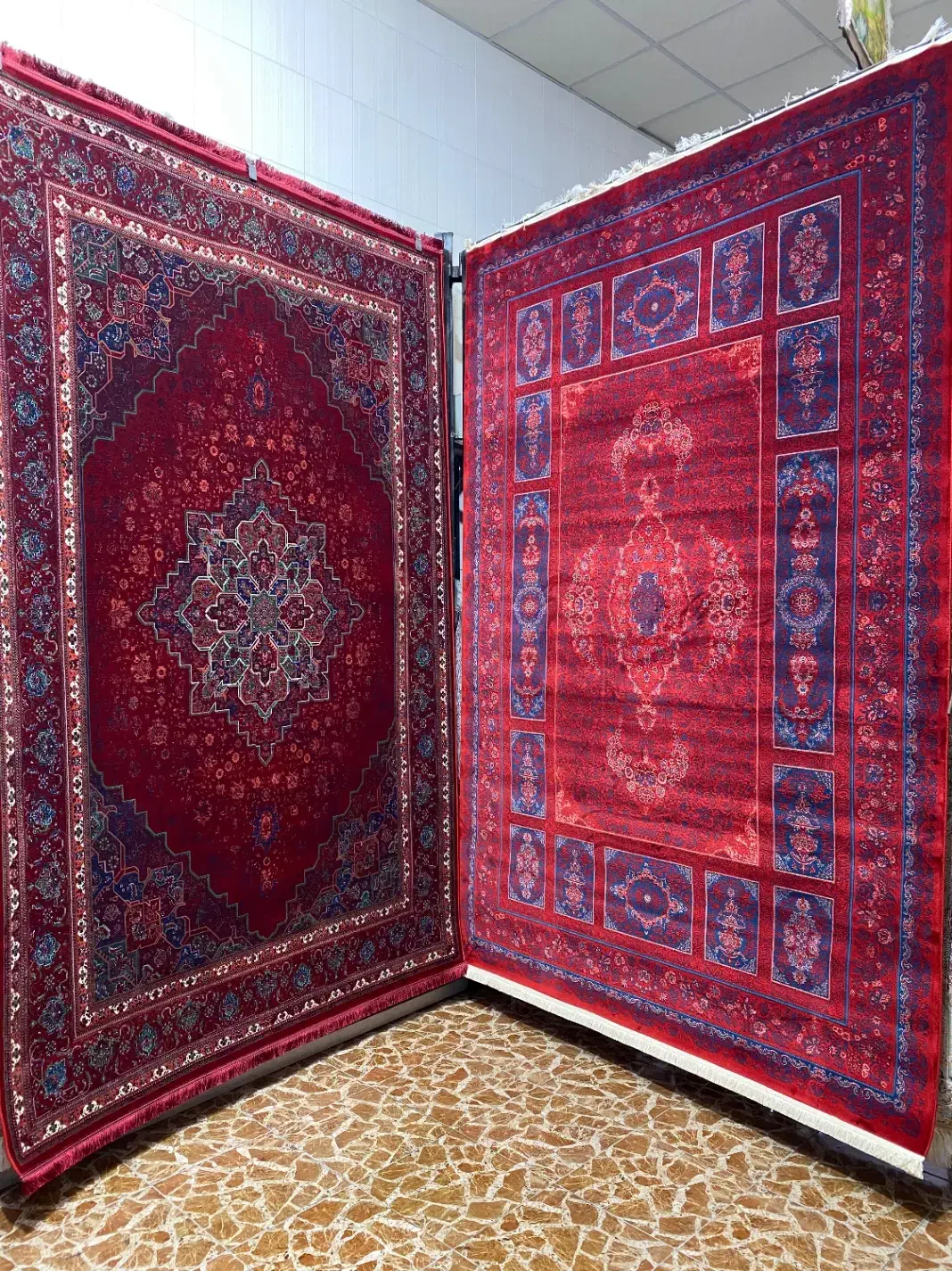 فرش آوانگارد قاجاری 1200شانه نخ(فرش کریم زاده)|فرش|تبریز, |دیوار